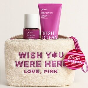 PINK Victoria's Secret Fresh & Clean Body Wash Set - Pink and white